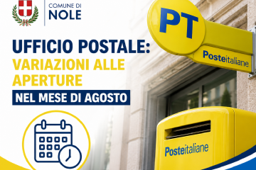 Ufficio Postale: variazioni alle aperture nel mese di agosto